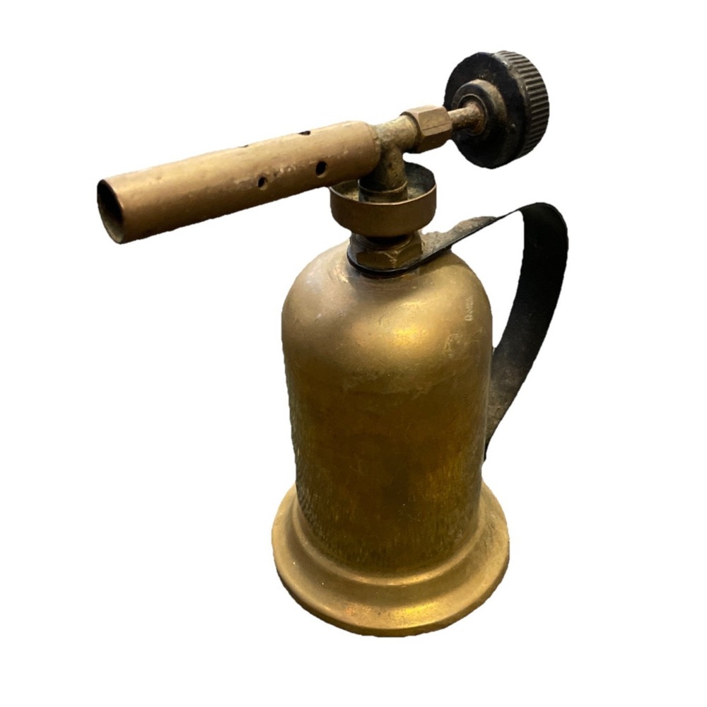 Vintage Brass Blow Torch Display